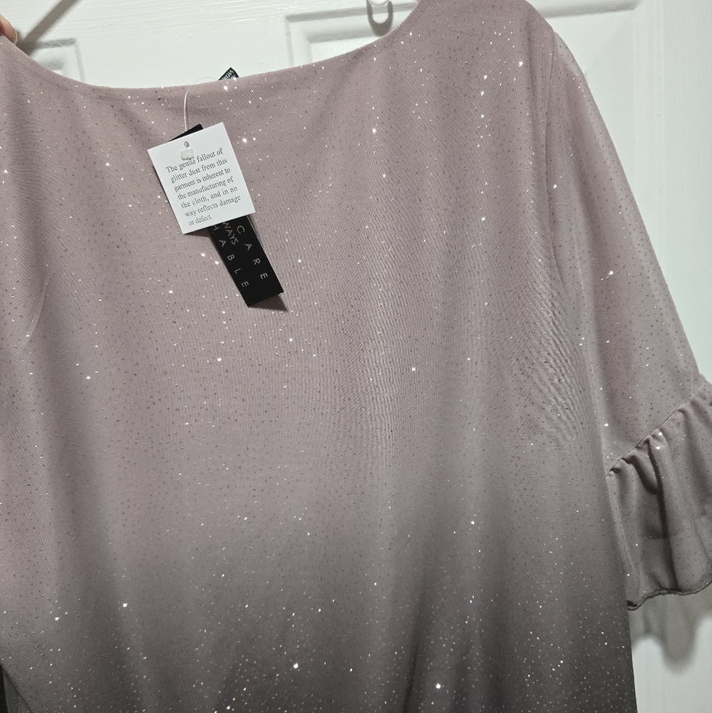 Sara Michelle Shimmering Lavender Blouse